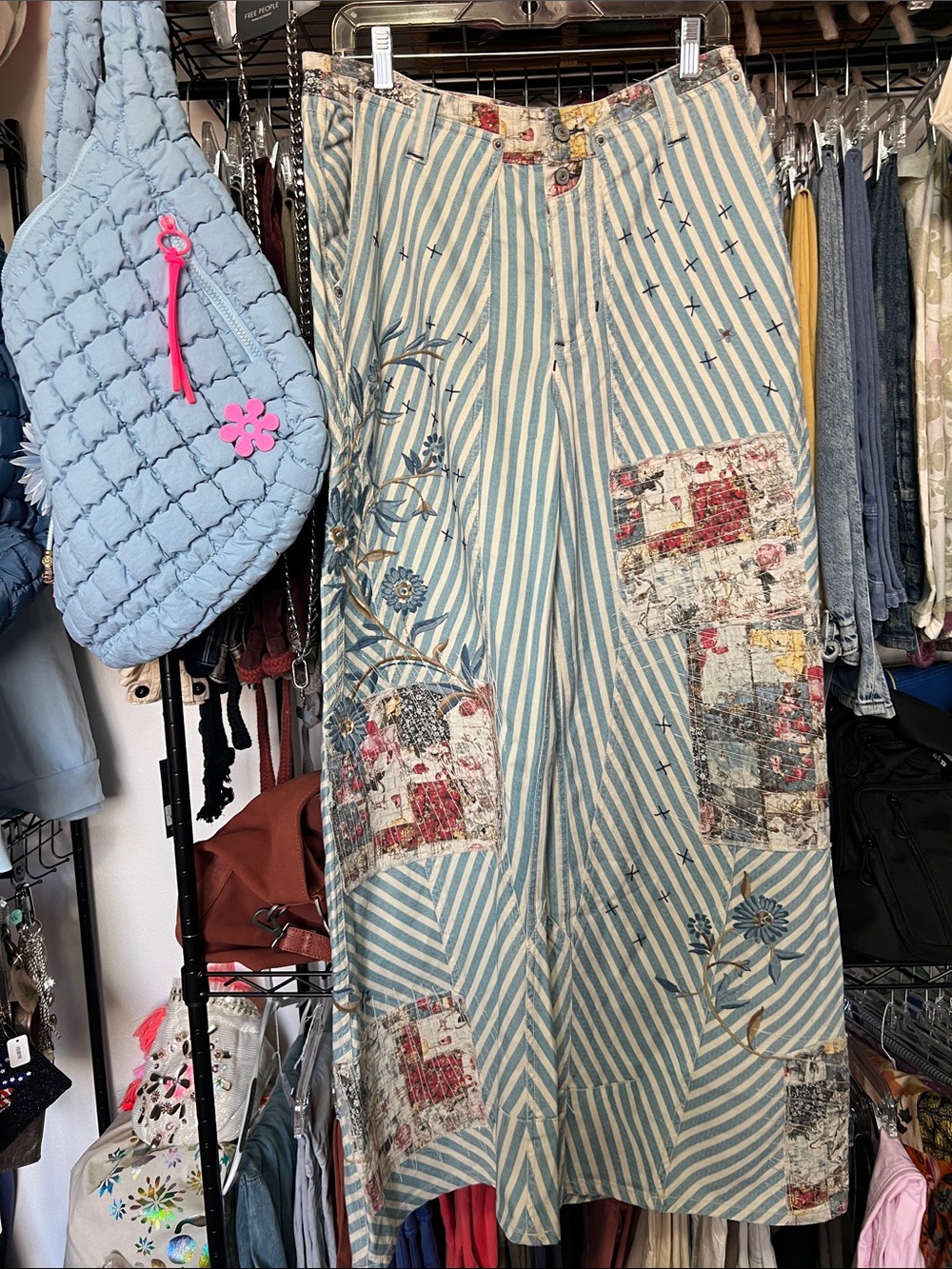 Free People:Runyon Hand Stitch Patched Pant| NWT - Picture 4 of 13